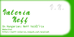 valeria neff business card